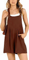 adjustable strap overalls | loose fit short jumpsuit | cotton blend romper | energy saving