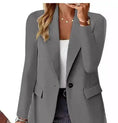 Ins Lapel Button Jacket Fashion Commuter Casual Suit Jacket Women's Long-sleeved Tops Outwear Clothing Meifu Market