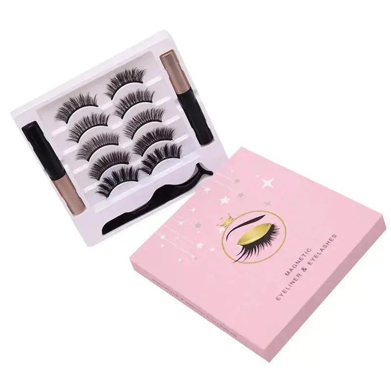 magnetic eyeliner and lashes set | waterproof false eyelashes | reusable mink lashes | ultrasonic cleaning