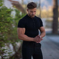 slim-fit polo shirt | mercerized cotton fabric | breathable short-sleeve shirt | ultrasonic cleaning