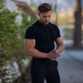 mercerized cotton polo shirt | slim fit polo shirt | short sleeve mens polo | energy saving