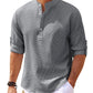 Men's Casual Shirt  Long Sleeve Stand Collar Solid Color Shirt Mens Clothing Meifu Market