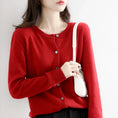 Women's Knitted Cardigan Sweater - Solid Color Loose Fit Button Front Coat Meifu Market