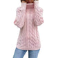 Women's Cable-knit Turtleneck Sweater Meifu Market