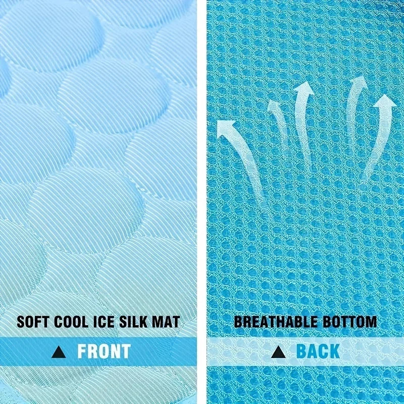 cooling pet mat for summer | breathable cat cooling pad | washable dog cooling blanket | ultrasonic cleaning