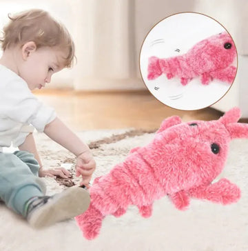Pet Toys Electric Jumping Shrimp USB Charging Simulation Lobster Funny Cat Plush Pets Toy Meifu Market