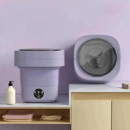 mini portable washing machine | foldable washing machine | compact laundry appliance | ultrasonic cleaning