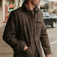merino wool jacket | machine washable wool coat | slim fit polo collar | energy saving