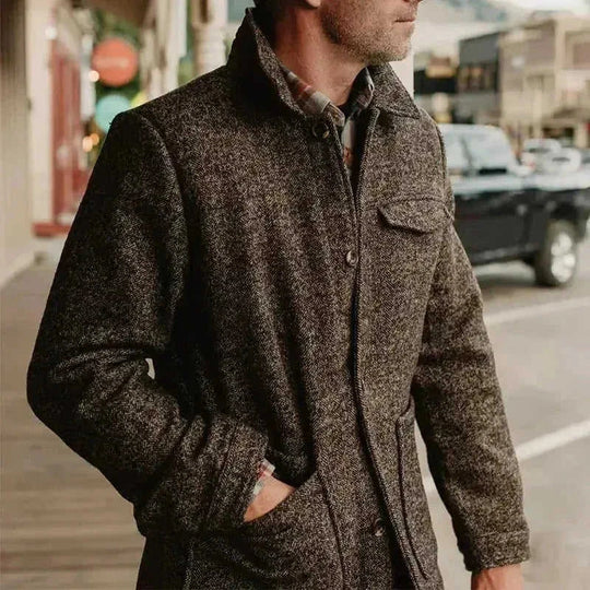 Casual Fashion Polo Collar Woolen Jacket - Meifu Market