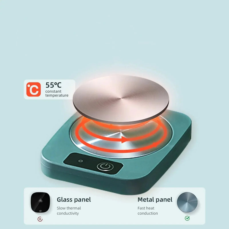 stainless-steel heating element | constant temperature control | office desk warmer | ultrasonic cleaning