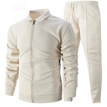 Autumn Youth Zipper Pocket Lapels Slim Fit Men's Jacket Suits