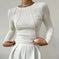 Slim Long Sleeve T-shirt Fashion Solid Color Split Thread Knitted Top Womens Clothing Meifu Market