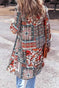 Printed Beach Cardigan Long Sleeve Top LC2542146 Color - texture and material detail