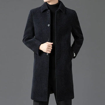 Temperament Lapel With Velvet Men's Woolen Coat Meifu Market