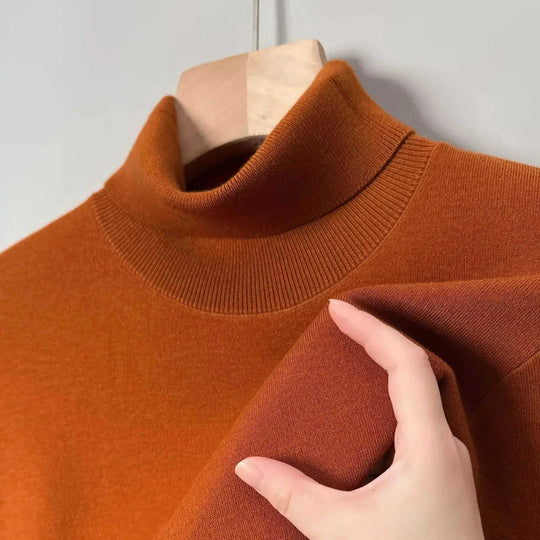 Non-scratchy Thermal Turtleneck Woolen Sweater Men's Thickened Solid Color Minimalist Long Sleeve Meifu Market