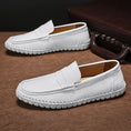 Hand-stitched Bottom Lazy Slip On Men's Casual Leather Shoes Meifu Market