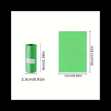 150-600pcs Dog Poop Bags | Cartoon Paw Print Leak-Proof Waste Bags