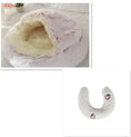 2-in-1 Dog & Cat Bed - Round Plush Warm Winter Pet House Meifu Market