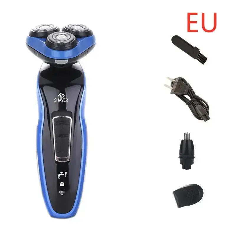 triple blade razor for men | rechargeable beard trimmer | cordless hair clipper | energy saving