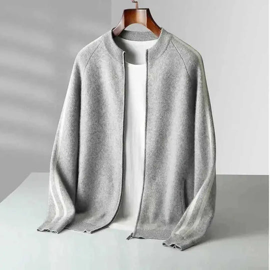 pure wool cardigan | half turtleneck sweater | four flat air layer | energy saving