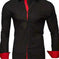 A Cool And Casual Long-sleeved Shirt In Contrasting Colors For A Teenage Man - view 7 (material: cotton | pattern: solid,...