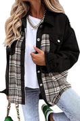 Denim Jacket Long Sleeve Plaid Button Down Shirt Meifu Market
