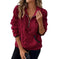 Contrast Color Half-open Collar Plush Women's Sweater Meifu Market