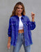Fashion Ripped Shirt Jacket Female Autumn And Spring Casual Tops Womens Clothing Meifu Market