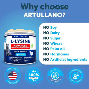 Do Not Sell On Amazon L Lysine For Cats Lysine Powder Supplement 900mg Serving Immune Support For Cats & Kittens Sneezing Runny Nose Squinting Watery Eyes Cold Eye Respiratory Health With Taurine