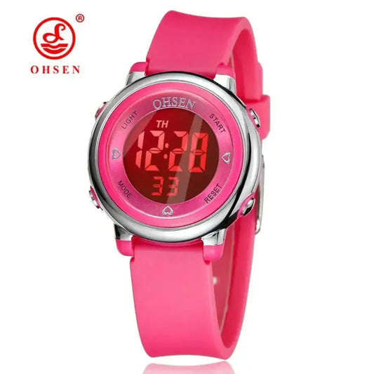 Kids Digital Watch - LED Sport Waterproof Wristwatch with Alarm for Boys & Girls