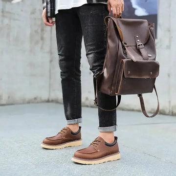 American Work Shoes Low-top Men's Martin Boots Big Head Leather Shoes Genuine Leather Shoes Meifu Market