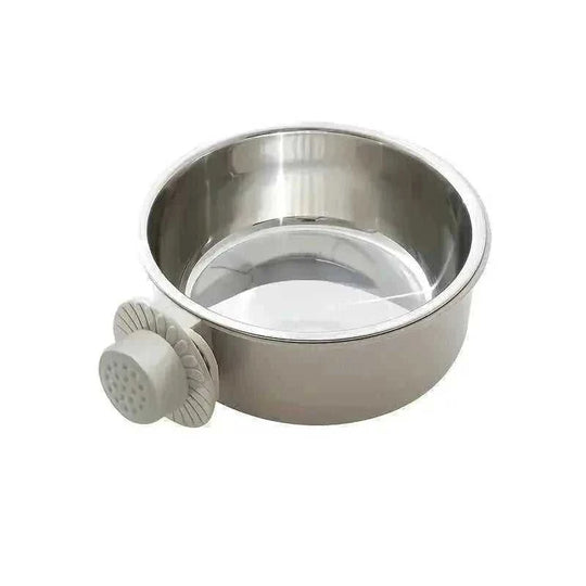 Premium Adjustable Stainless Steel Pet Bowl - Hanging Feeder for Growing Dogs - Durable, Space-Saving, Non-Slip Design for...