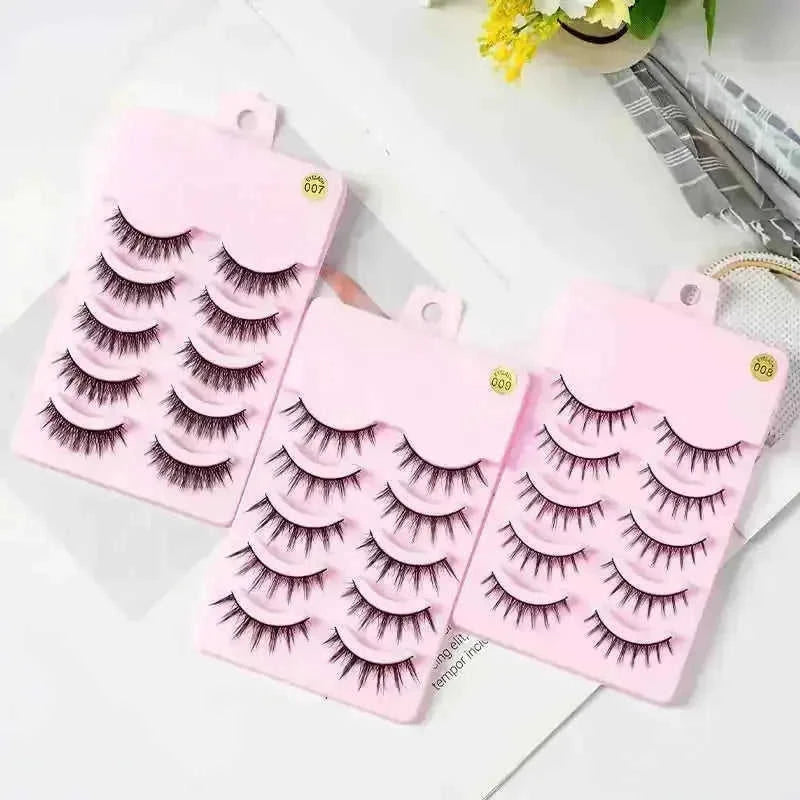 5 Pairs Manga Lashes New Arrival Anime Cosplay Natural Wispy Korean Makeup Artificial False Eyelashes - view 6