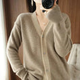 soft cashmere blend | lightweight knitted cardigan | v-neck womens sweater | ultrasonic cleaning