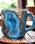 400ml Resin Crystal Coffee Mug - Elegant Mineral Design with Handle - main view (pattern: check)
