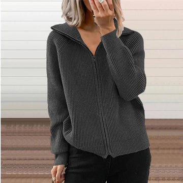 Europe And America New Stripe Casual Loose Knitwear Coat Women Meifu Market