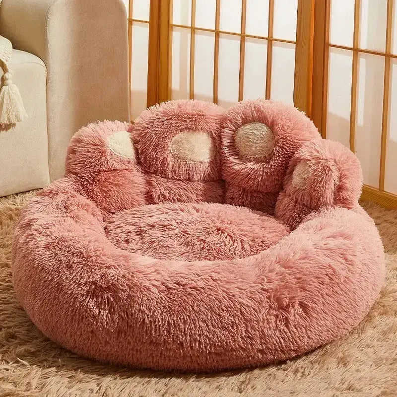 Kennel Warm Medium Large Dog Corgi Golden Retriever Bed Fleece-lined Sofa Mattress Pink - color variant display