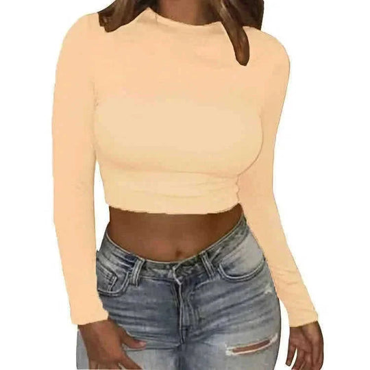 crop top for women | cotton blend fabric | ribbed knit texture | ultrasonic cleaning