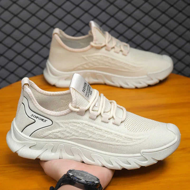 Spring New Breathable Thin Mesh Flyknit Casual Versatile Men's Sneakers Meifu Market