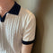 Jacquard Polo Slim-Fit — Men's Stretch Knit for Smart Casual