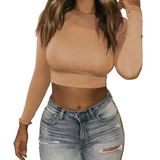 crop top for women | cotton blend fabric | ribbed knit texture | ultrasonic cleaning