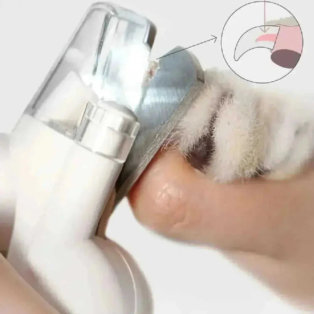 stainless-steel pet nail clippers | safety guard anti-bleed trimmer | quick-stop bleeding technology | energy saving