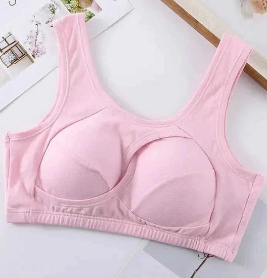 plus size cotton sleep bra | removable padded bralette | wirefree lounge bra | ultrasonic cleaning