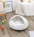 2-in-1 Dog & Cat Bed - Round Plush Warm Winter Pet House Meifu Market