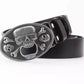 Casual Skull Decorative Two-layer Cowhide Belt Meifu Market