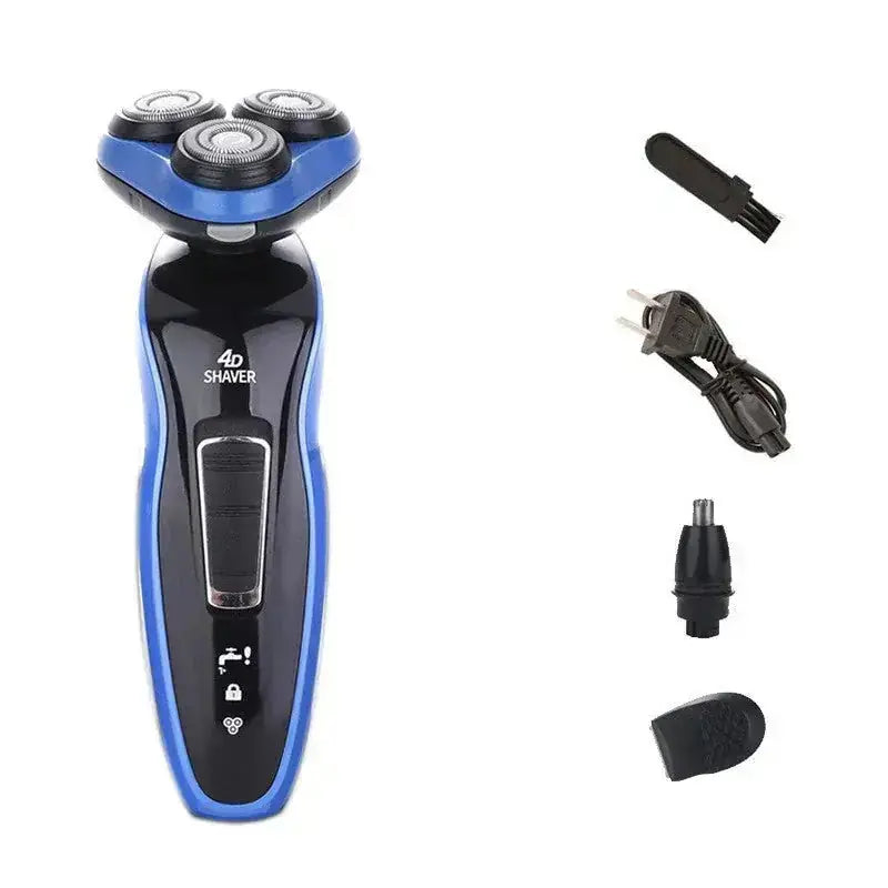 triple blade razor for men | rechargeable beard trimmer | cordless hair clipper | ultrasonic cleaning