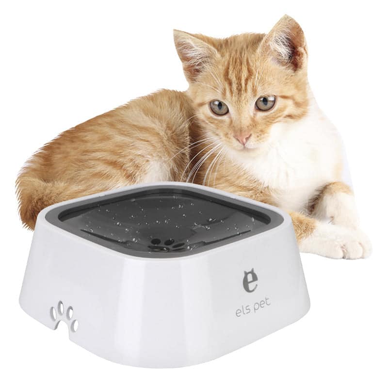 1.5L Cat Dog Water Bowl Carried Floating Bowl Anti-Overflow Slow Water Feeder Dispenser Pet Fountain ABS&PP Dog Supplies 