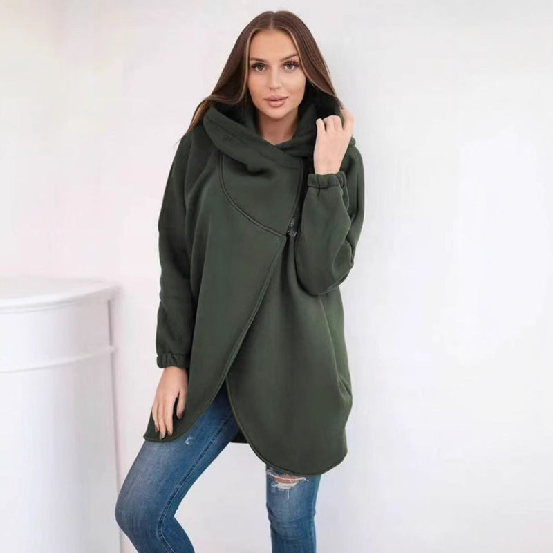 Women's Plus Size Solid Color Coat Meifu Market