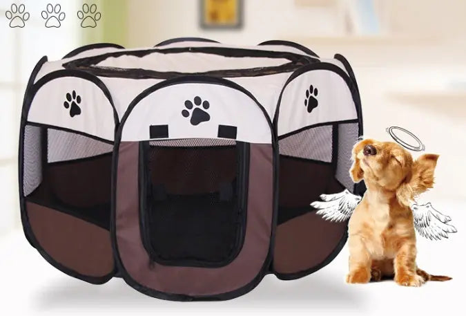 Folding Octagonal Pet Fence Oxford Cloth Cat And Dog Kennel Meifu Market