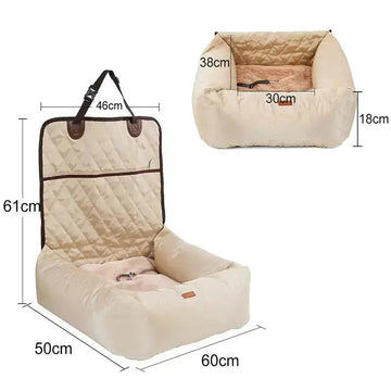 2 In 1 Pet Dog Carrier Folding Car Seat Pad Thickened Multi-purpose Pet Bed Dog Car Mattress Pets Supplies Meifu Market